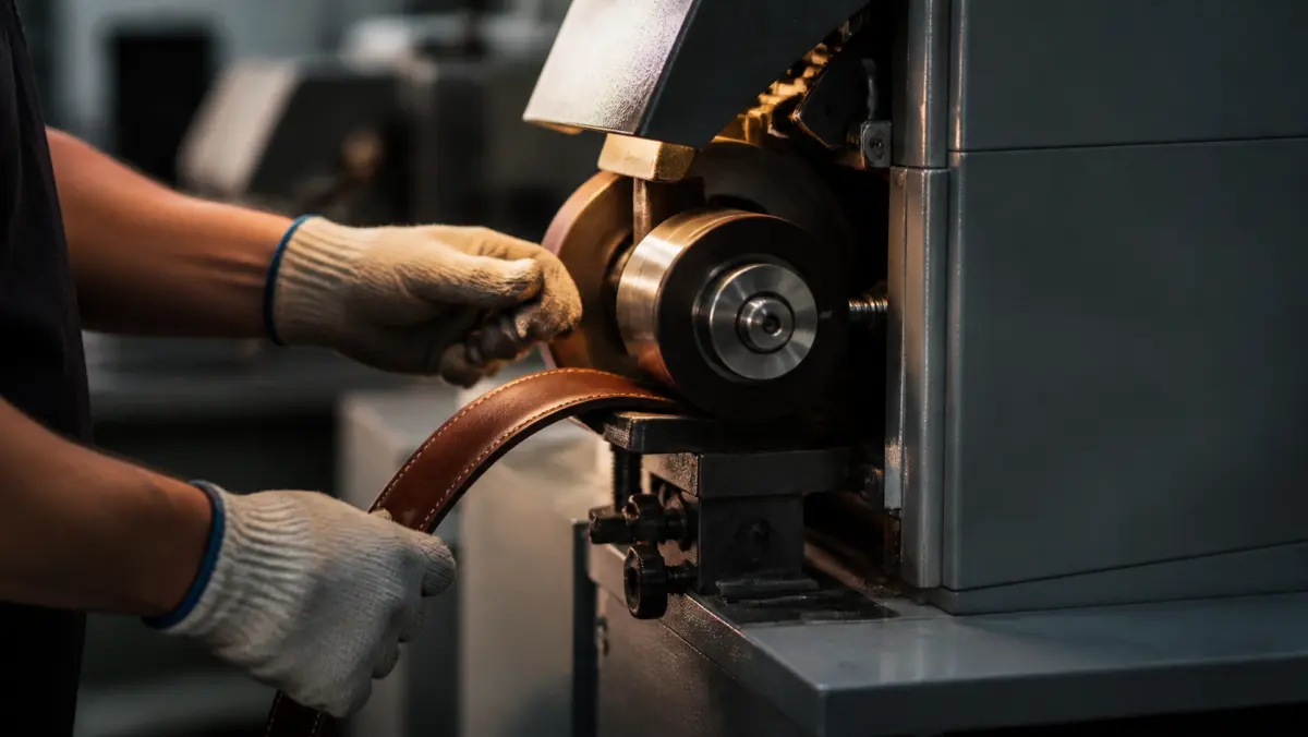Leather component finishing process